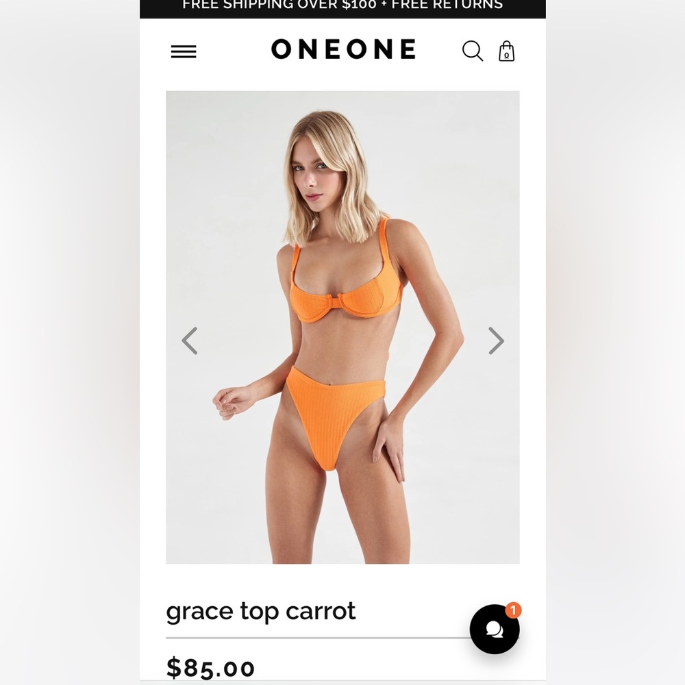 One One Swim Top Carot